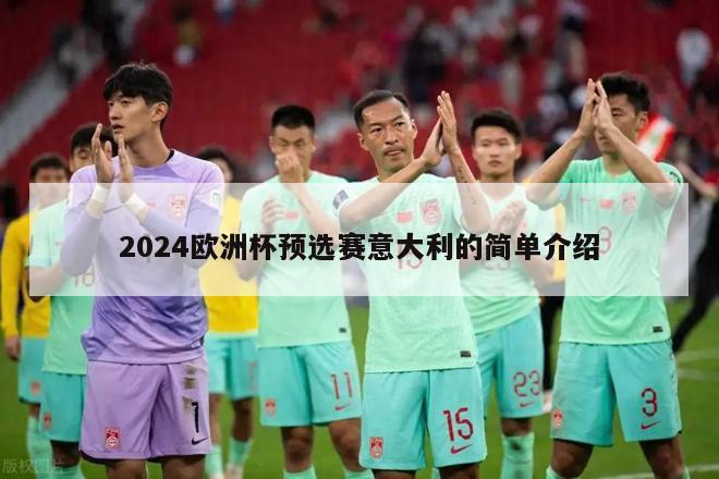 2024欧洲杯预选赛意大利的简单介绍